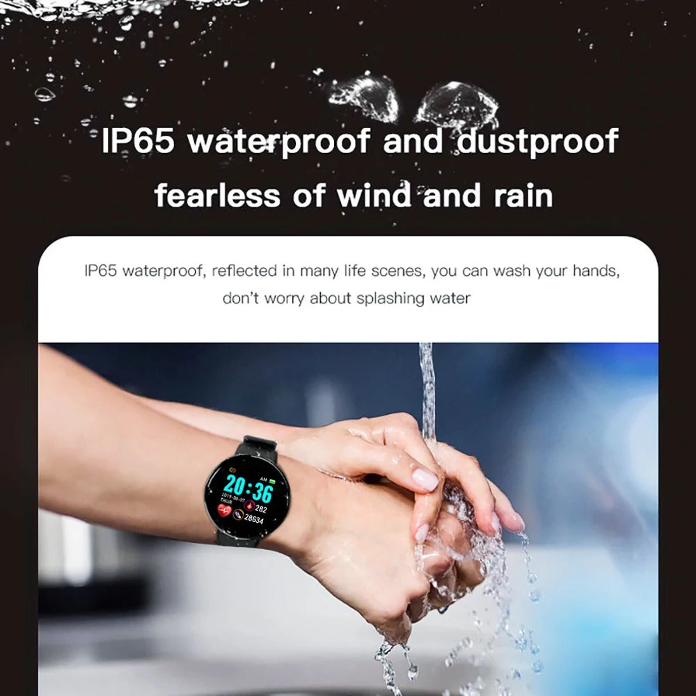 D18 Smart Watch Men Blood Pressure Waterproof Smartwatch Women Heart Rate Monitor Fitness Tracker Watch Sport For Android IOS